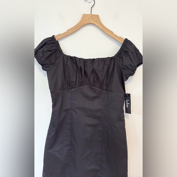 Lulus Whatever You Like Black Short Sleeve Mini Dress NWT , sz medium - Picture 8 of 11